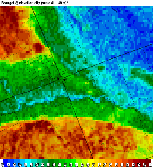 Bourget elevation map
