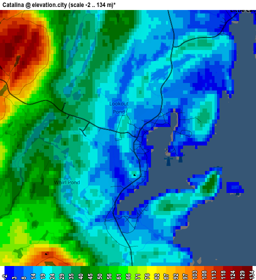 Catalina elevation map