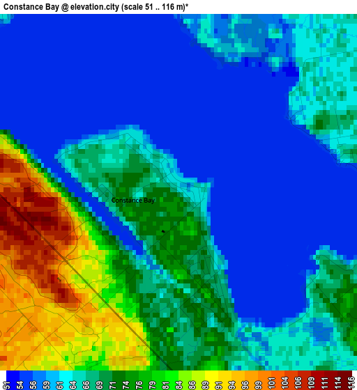 Constance Bay elevation map