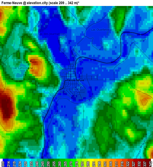 Ferme-Neuve elevation map