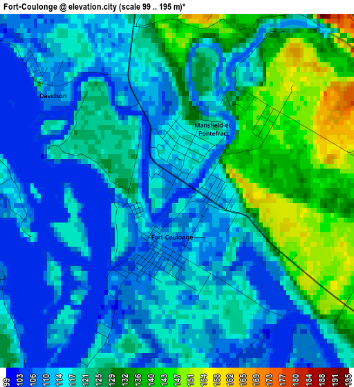 Fort-Coulonge elevation map