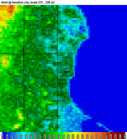 Gimli elevation map