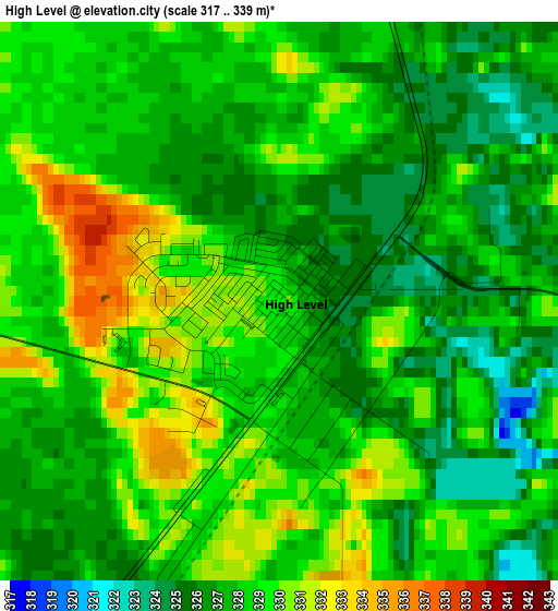 High Level elevation map