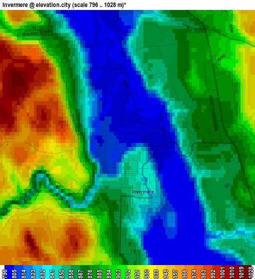 Invermere elevation map