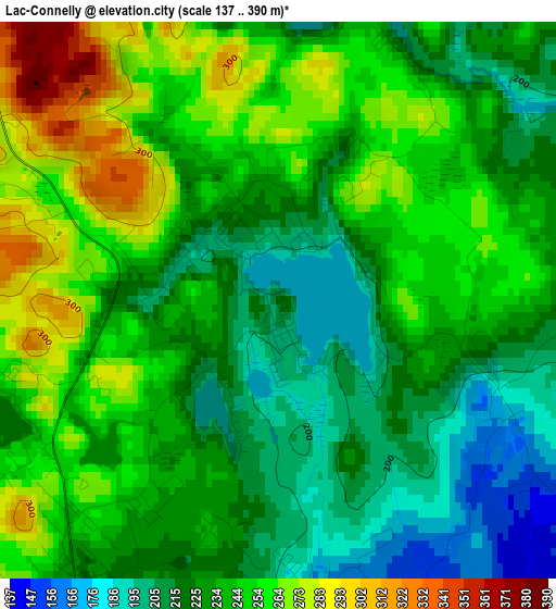 Lac-Connelly elevation map