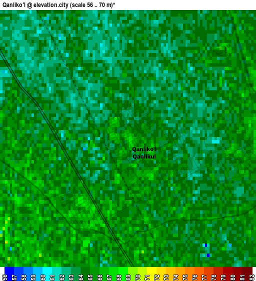 Qanliko‘l elevation map