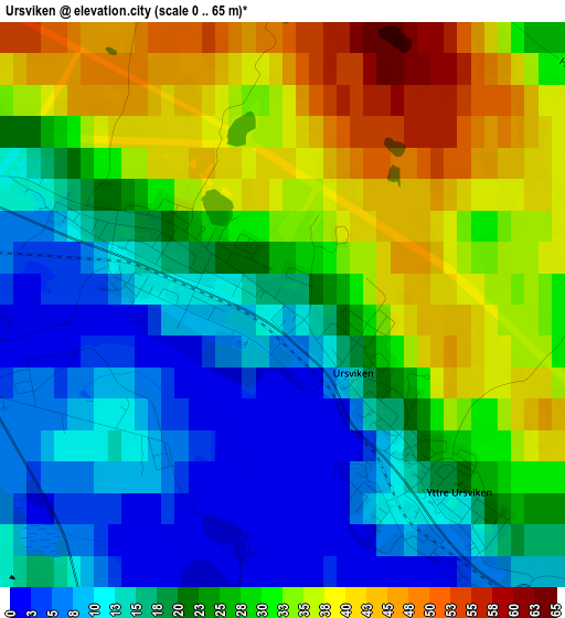 Ursviken elevation map