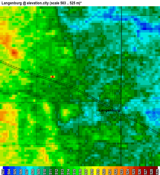 Langenburg elevation map