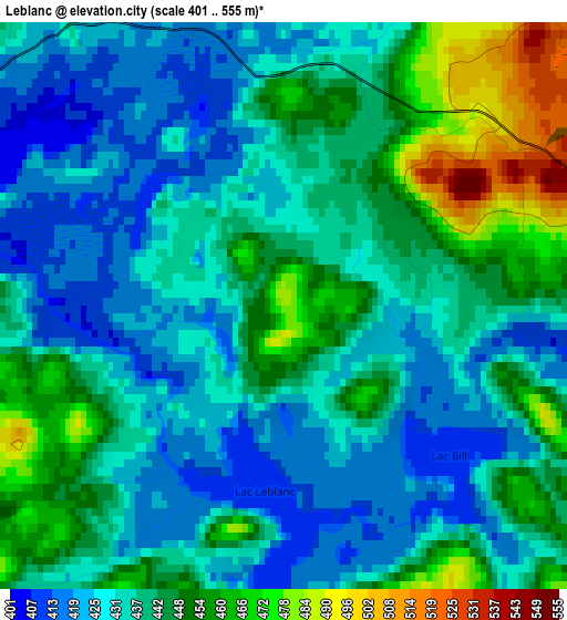 Leblanc elevation map