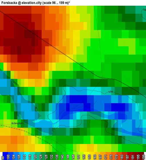 Forsbacka elevation map