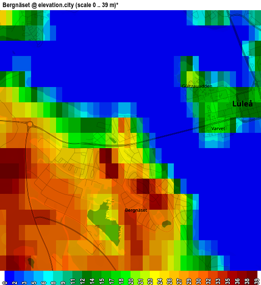 Bergnäset elevation map