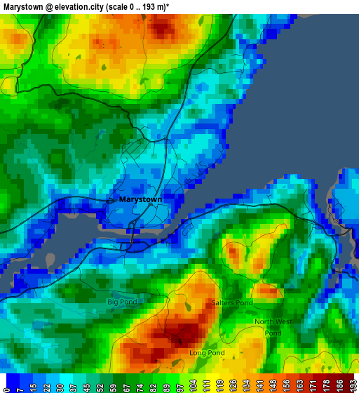 Marystown elevation map