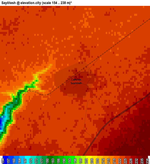 Sayötesh elevation map