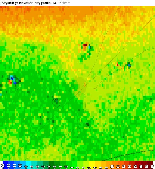 Saykhin elevation map