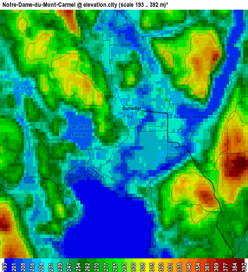 Notre-Dame-du-Mont-Carmel elevation map