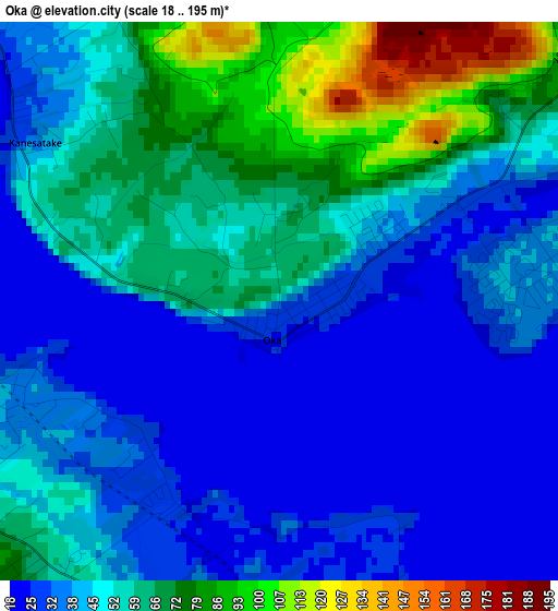 Oka elevation map