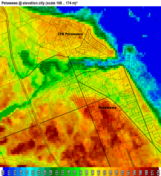 Petawawa elevation map