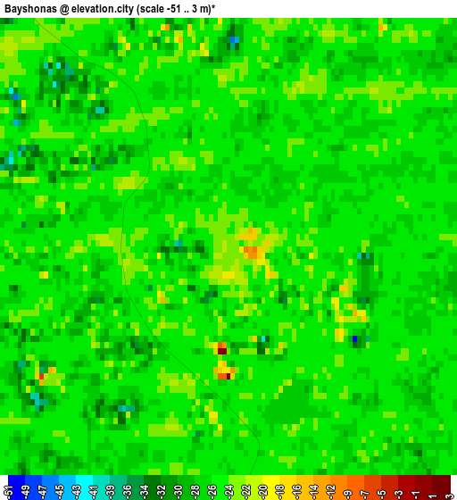 Bayshonas elevation map