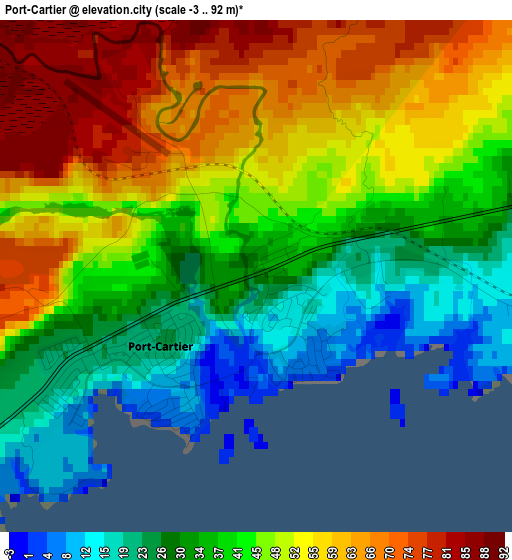 Port-Cartier elevation map