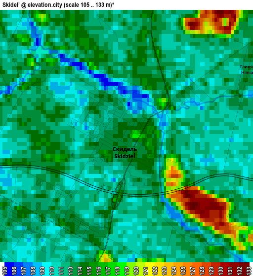 Skidel’ elevation map