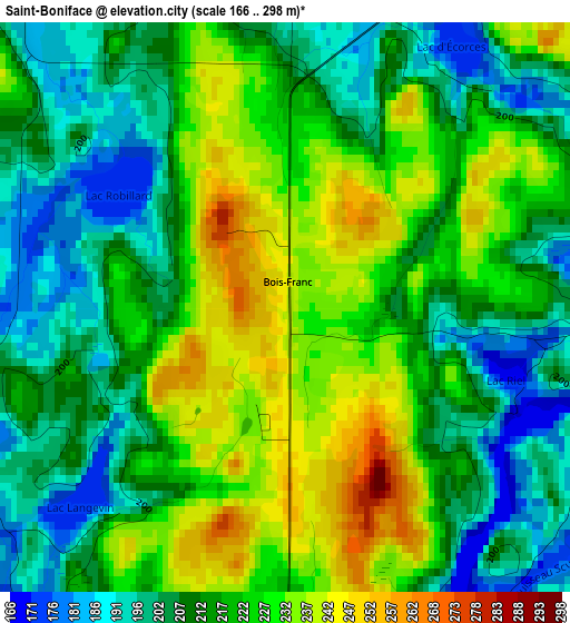 Saint-Boniface elevation map