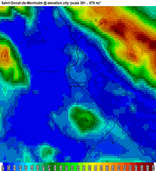 Saint-Donat-de-Montcalm elevation map