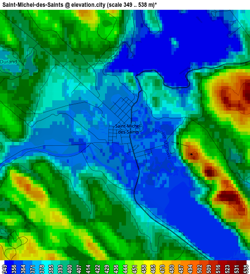 Saint-Michel-des-Saints elevation map