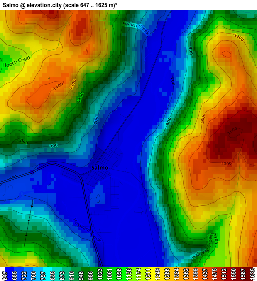 Salmo elevation map