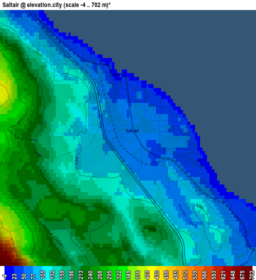 Saltair elevation map