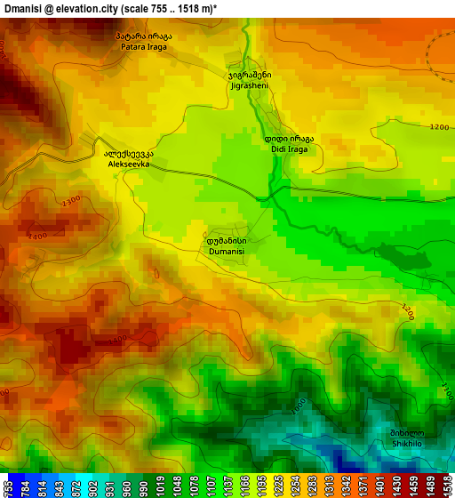 Dmanisi elevation map