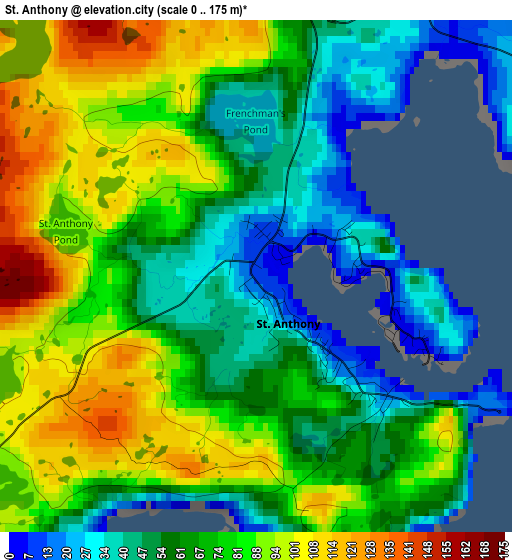 St. Anthony elevation map