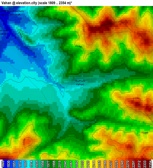 Vahan elevation map