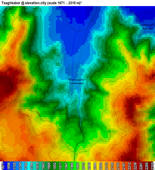 Tsaghkaber elevation map