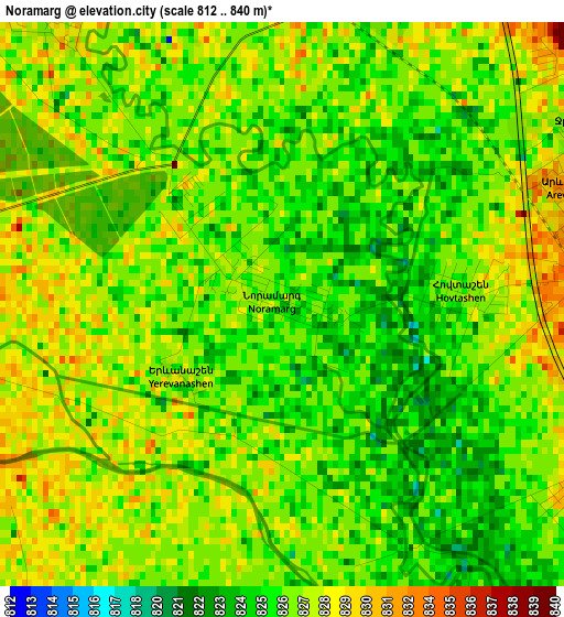 Noramarg elevation map