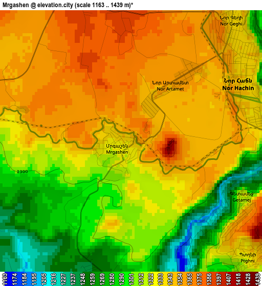 Mrgashen elevation map