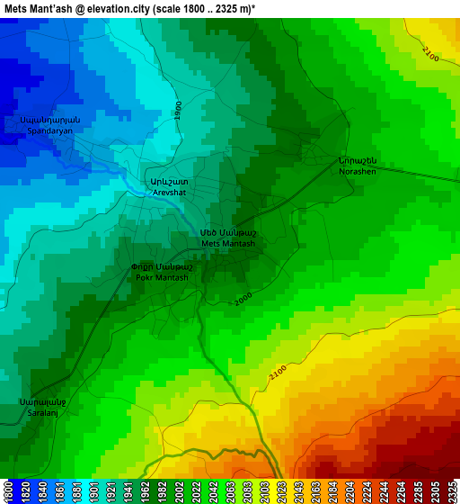 Mets Mant’ash elevation map