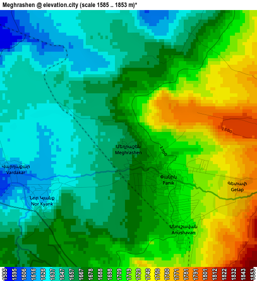 Meghrashen elevation map