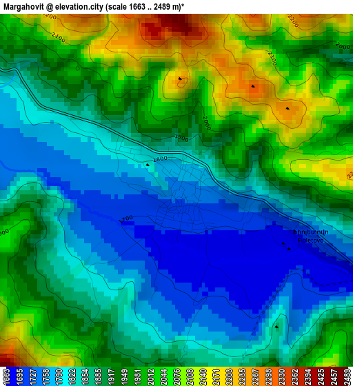 Margahovit elevation map