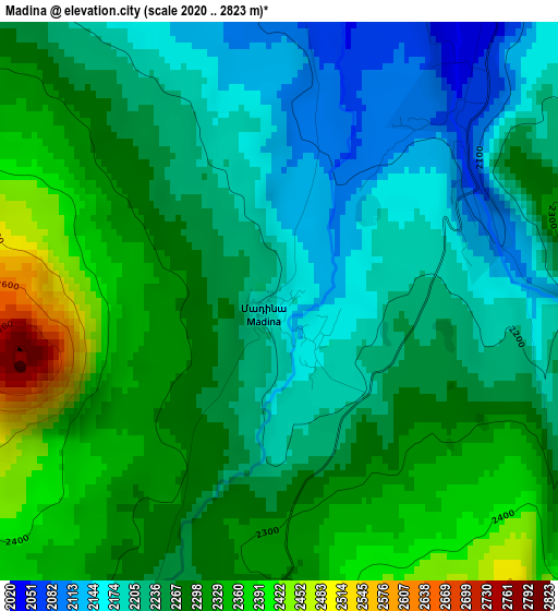 Madina elevation map