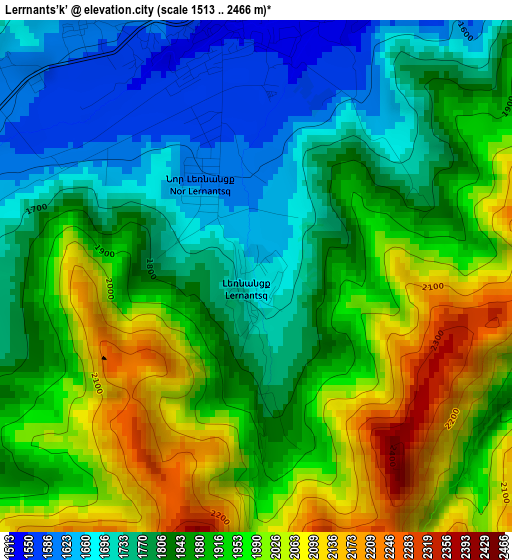 Lerrnants’k’ elevation map