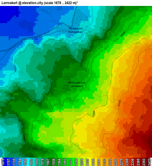 Lerrnakert elevation map