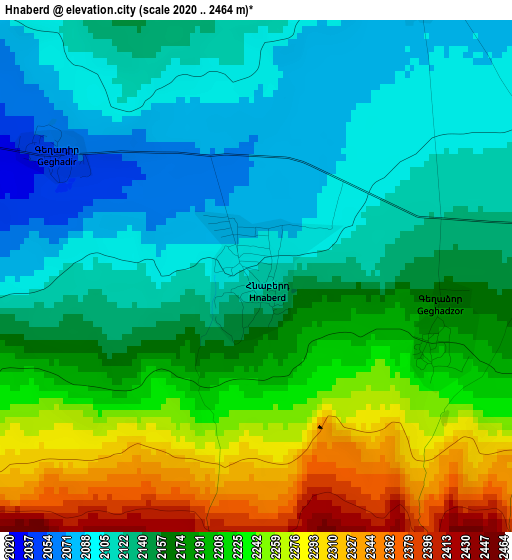 Hnaberd elevation map