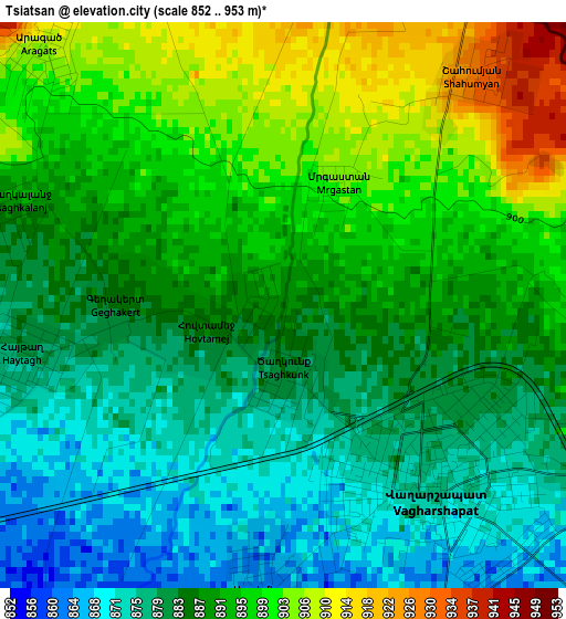 Tsiatsan elevation map