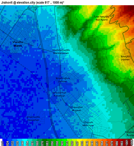 Jrahovit elevation map