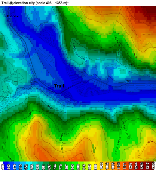 Trail elevation map