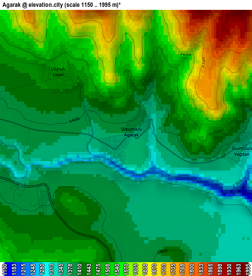 Agarak elevation map