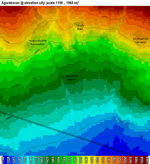 Agarakavan elevation map