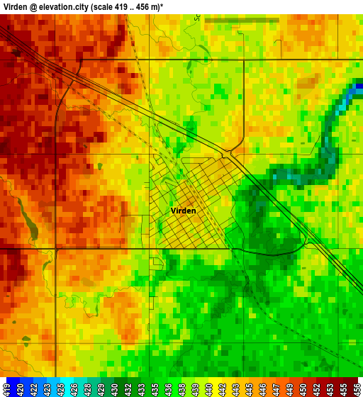 Virden elevation map