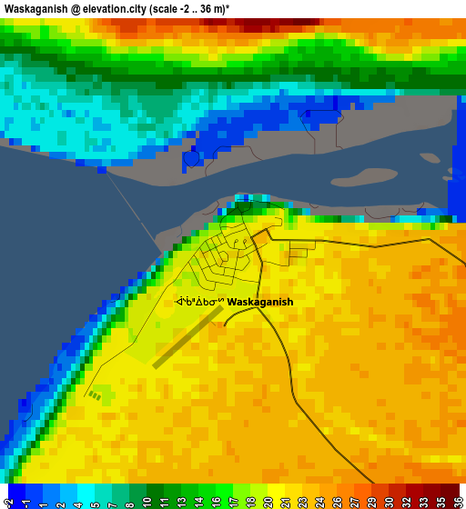 Waskaganish elevation map