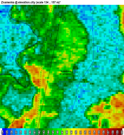 Znamenka elevation map